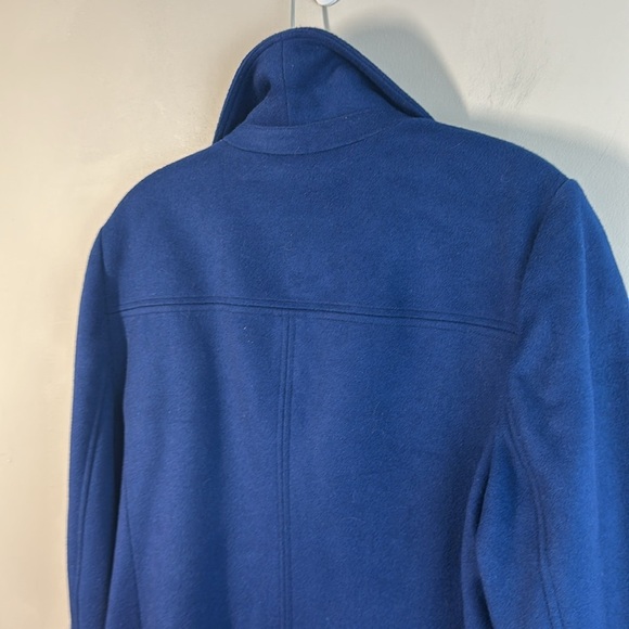 J.Jill Wool Pea Coat Overcoat Royal Blue Size M - Picture 13 of 14